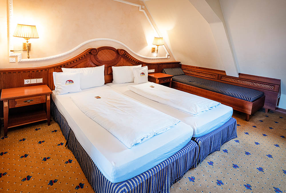 Betten im Bayern Doppelzimmer